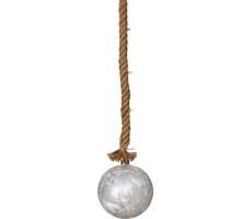 touw met glas bal, 15cm, 24led, warm wit, Led kerstverlichting - afbeelding 2