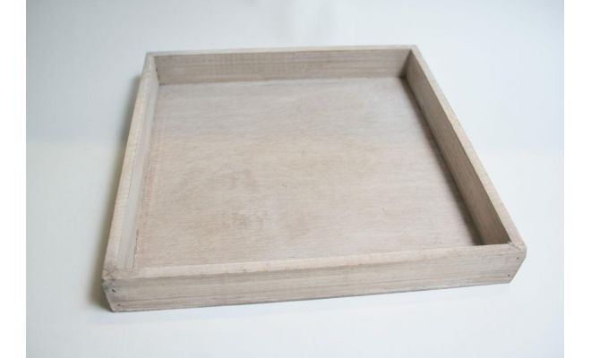 tray firm wood 30x30x4cm nat wsh - afbeelding 1