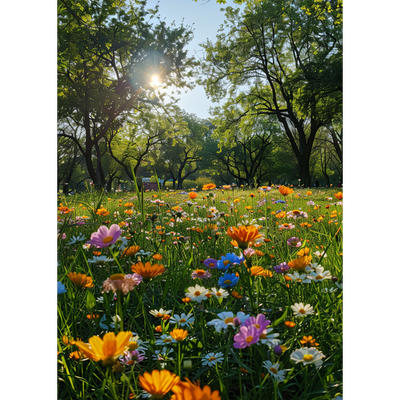 Tuinschilderij wildflowers 130x70cm