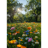 Tuinschilderij wildflowers 130x70cm
