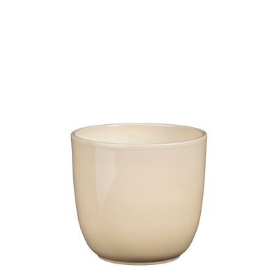 Tusca pot rond beige - H11 x Ø12 cm