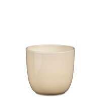 Tusca pot rond beige - H11 x Ø12 cm
