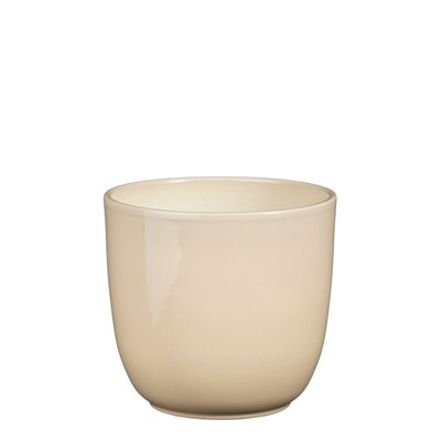 Tusca pot rond beige - h13xd13,5cm
