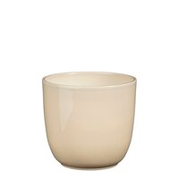 Tusca pot rond beige - h13xd13,5cm