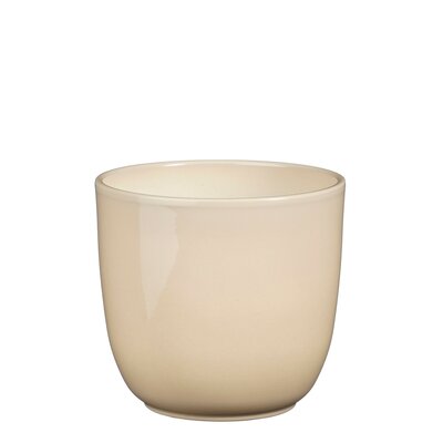 Tusca pot rond beige - h14xd14,5cm