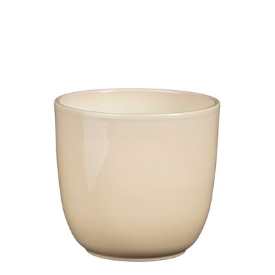 Tusca pot rond beige - H16 x Ø17 cm