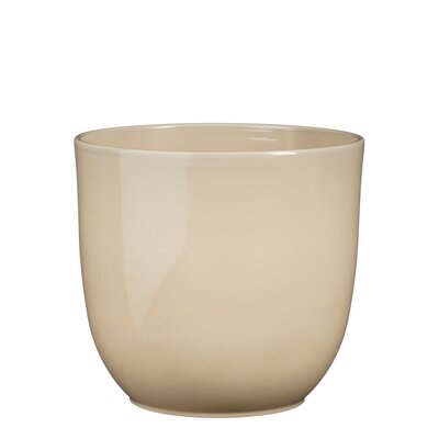 Tusca pot rond beige - h18,5xd19,5cm
