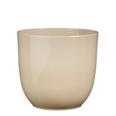 Tusca pot rond beige - h20xd22,5cm