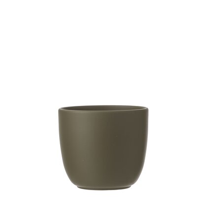 Tusca pot rond groen - h14xd14,5cm - afbeelding 1