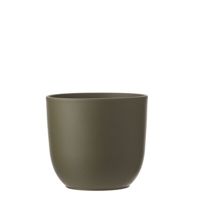 Tusca pot rond groen - H16 x Ø17 cm - afbeelding 1