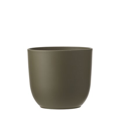 Tusca pot rond groen - h18,5xd19,5cm - afbeelding 1