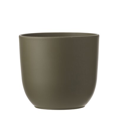 Tusca pot rond groen - H23 x Ø25 cm - afbeelding 1