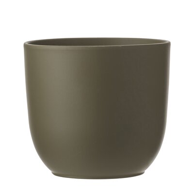 Tusca pot rond groen - h28,5xd31cm - afbeelding 1