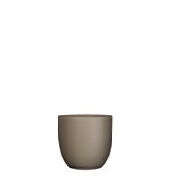 Tusca pot rond taupe mat - h13xd13,5cm - afbeelding 1