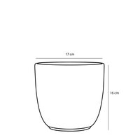 Tusca pot rond taupe mat - H16 x Ø17 cm - afbeelding 2