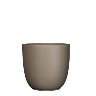 Tusca pot rond taupe mat - H23 x Ø25 cm - afbeelding 1