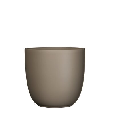 Tusca pot rond taupe mat - H25 x Ø28 cm - afbeelding 1