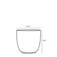 Tusca pot rond taupe mat - H9 x Ø10 cm - afbeelding 2