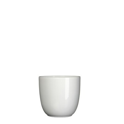 Tusca pot rond wit - H11 x Ø12 cm - afbeelding 1