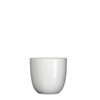 Tusca pot rond wit - h13xd13,5cm - afbeelding 1
