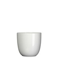 Tusca pot rond wit - h14xd14,5cm - afbeelding 1