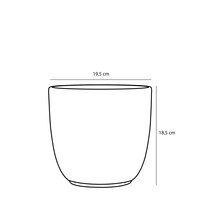 Tusca pot rond wit - h18,5xd19,5cm - afbeelding 2