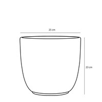 Tusca pot rond wit - H23 x Ø25 cm - afbeelding 2