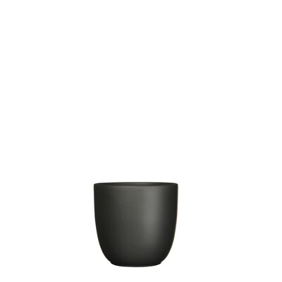 Tusca pot rond zwart mat - h13xd13,5cm - afbeelding 1