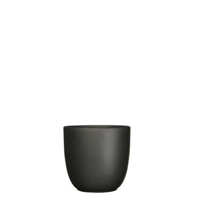 Tusca pot rond zwart mat - h14xd14,5cm - afbeelding 1