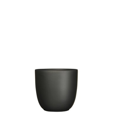 Tusca pot rond zwart mat - H16 x Ø17 cm - afbeelding 1