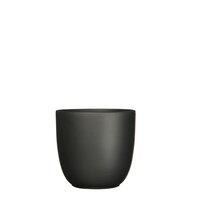 Tusca pot rond zwart mat - h18,5xd19,5cm - afbeelding 1