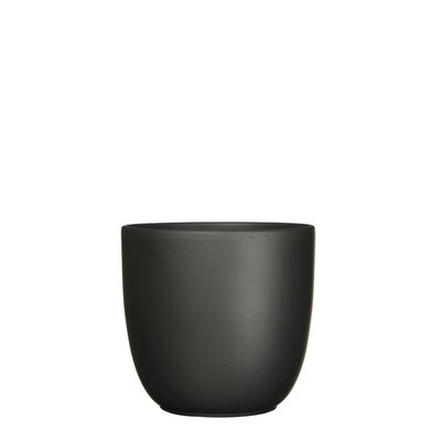 Tusca pot rond zwart mat - h20xd22,5cm - afbeelding 1