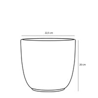 Tusca pot rond zwart mat - h20xd22,5cm - afbeelding 2