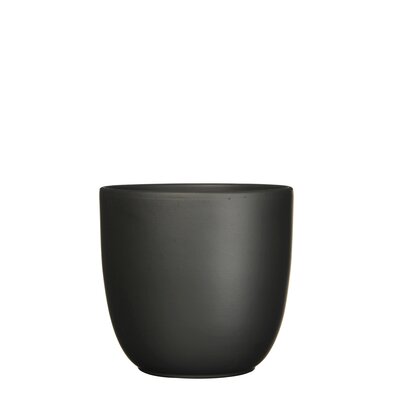 Tusca pot rond zwart mat - H23 x Ø25 cm - afbeelding 1