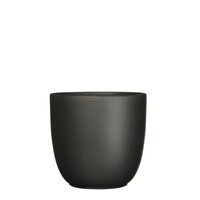 Tusca pot rond zwart mat - H23 x Ø25 cm - afbeelding 1