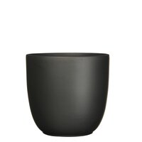 Tusca pot rond zwart mat - h28,5xd31cm - afbeelding 1