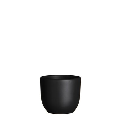 Tusca pot rond zwart mat - h6,5xd7,5cm - afbeelding 1