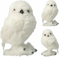 uil staand 18cm wit , per stuk - afbeelding 1