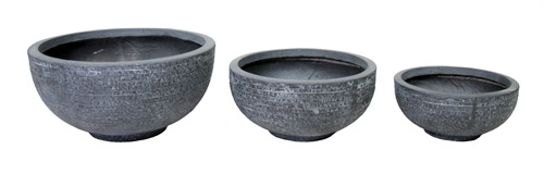 Utah Round Bowl Graphite D 36 cm, H 16.5 cm - afbeelding 1