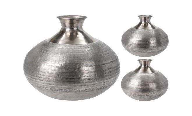 Afstoting Aanbevolen Belastingen Vaas, aluminium, zilver, 42 cm, meerdere variaties - Tuincentrum Bull