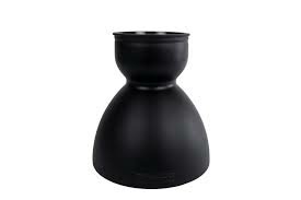 Vaas "Diabolo" L mat zwart glas 21x21x22cm