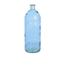 Vaas gerecycled glas d17h50cm blauw - afbeelding 1