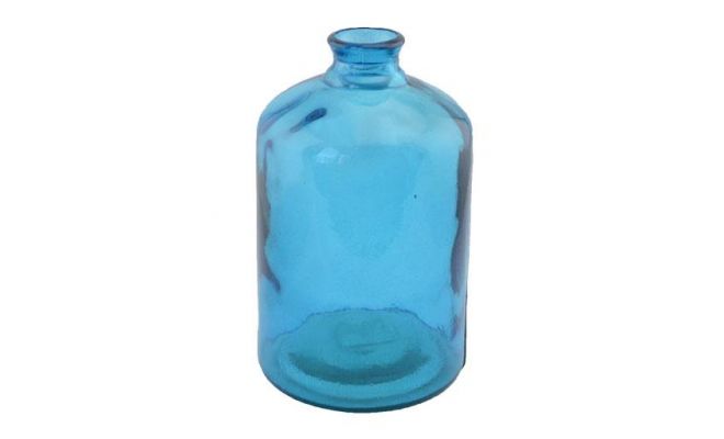 Vaas, glas, blauw, 31 cm