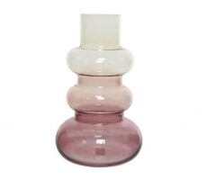 Vaas glas D 18.2 H 29.1cm roze