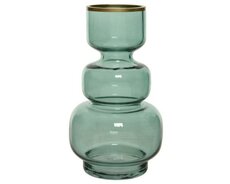 Vaas glas, D 15 cm, H 25 cm, groen