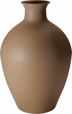 vaas metaal in mat bruin 46 cm