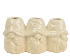 Vaas porselein gnome reaction glaze, creme, L 19,5 cm x B 7,5 cm x H 9,5 cm