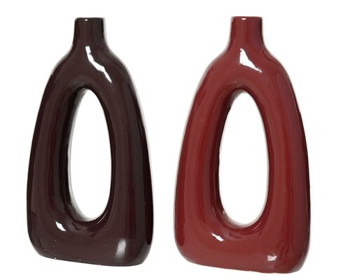 Vaas porselein, H 32 cm, per stuk