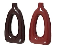 Vaas porselein, H 32 cm, per stuk