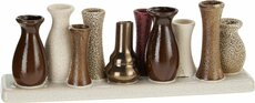 vaasjes 10 stuks 10 cm bruin